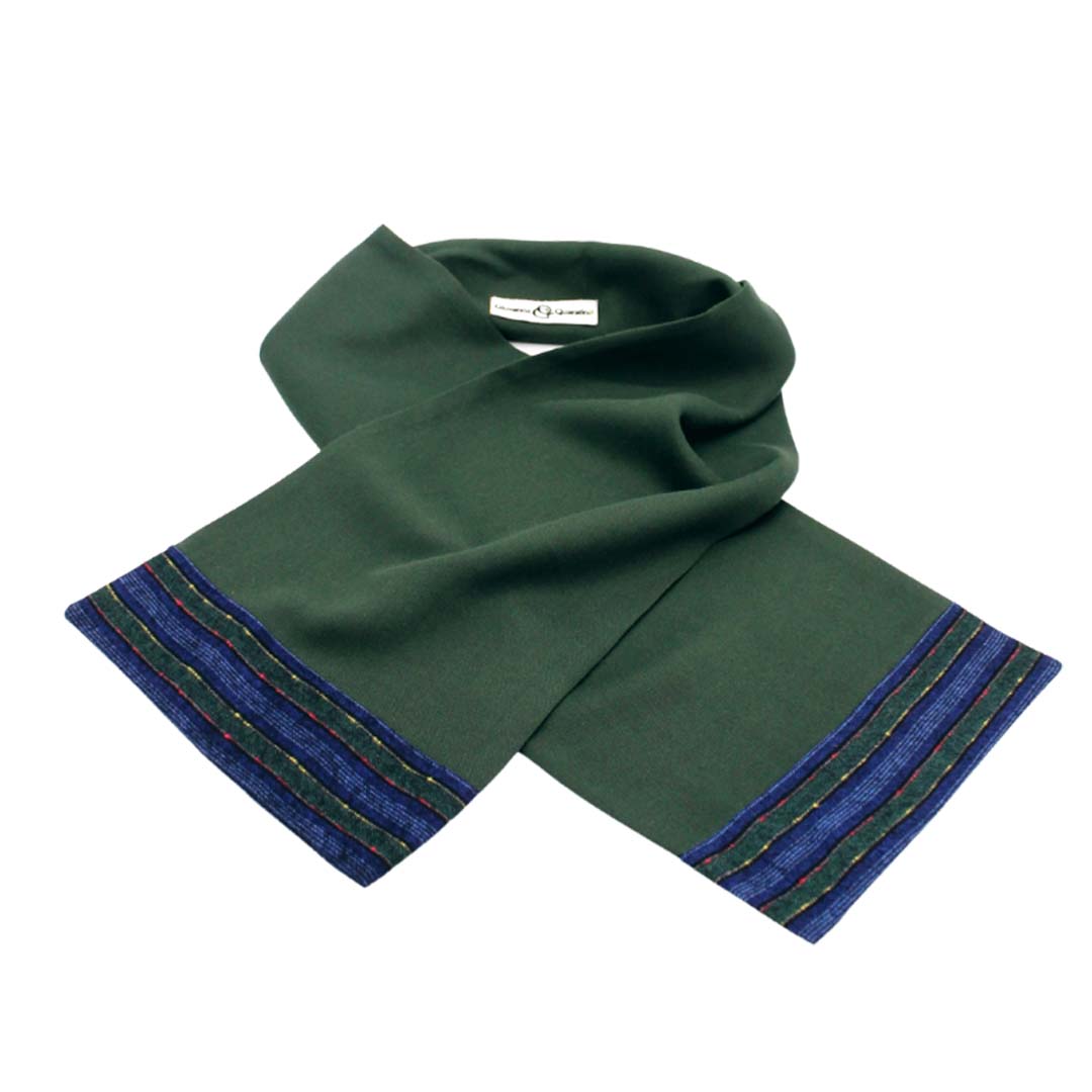sciarpa verde con inserto 2